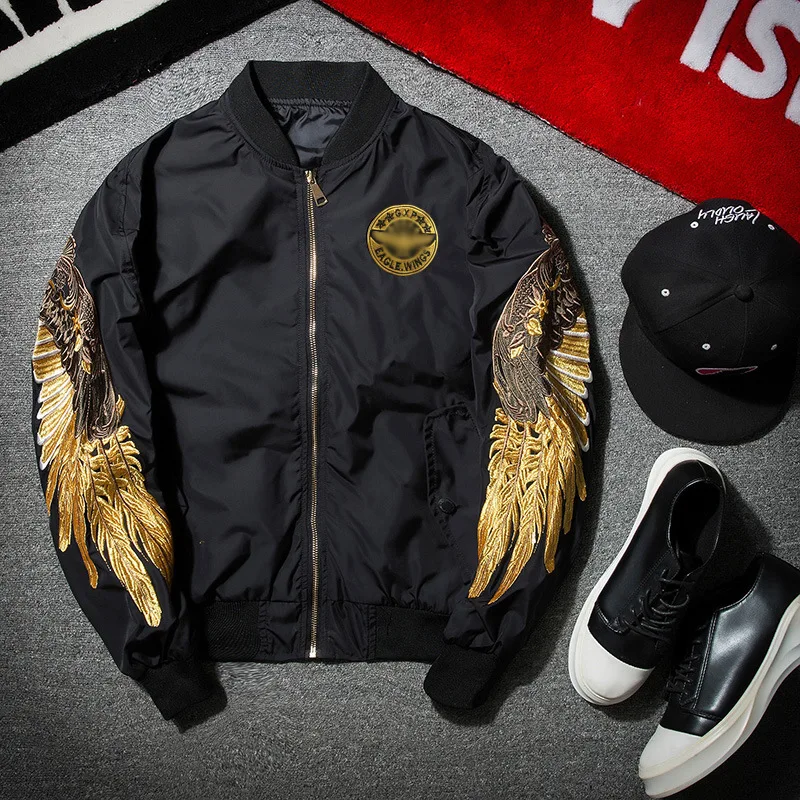 Mens Fashion Bomber Jacket - Stickerei herren Jacken Bomber Jacke Luxus