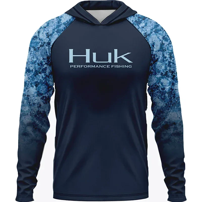 Men'S Fashion Over 50 - HUK Fishing Langarm UPF50 Kapuze Sonnenschutz