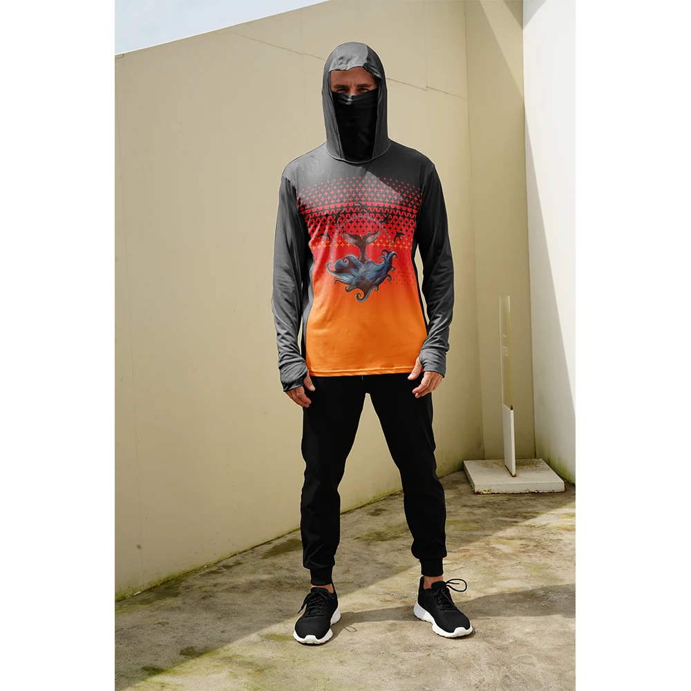 Men'S Fashion Over 50 - Angelhemden für Männer Sonnenschutz-Hoodie mit Maske
