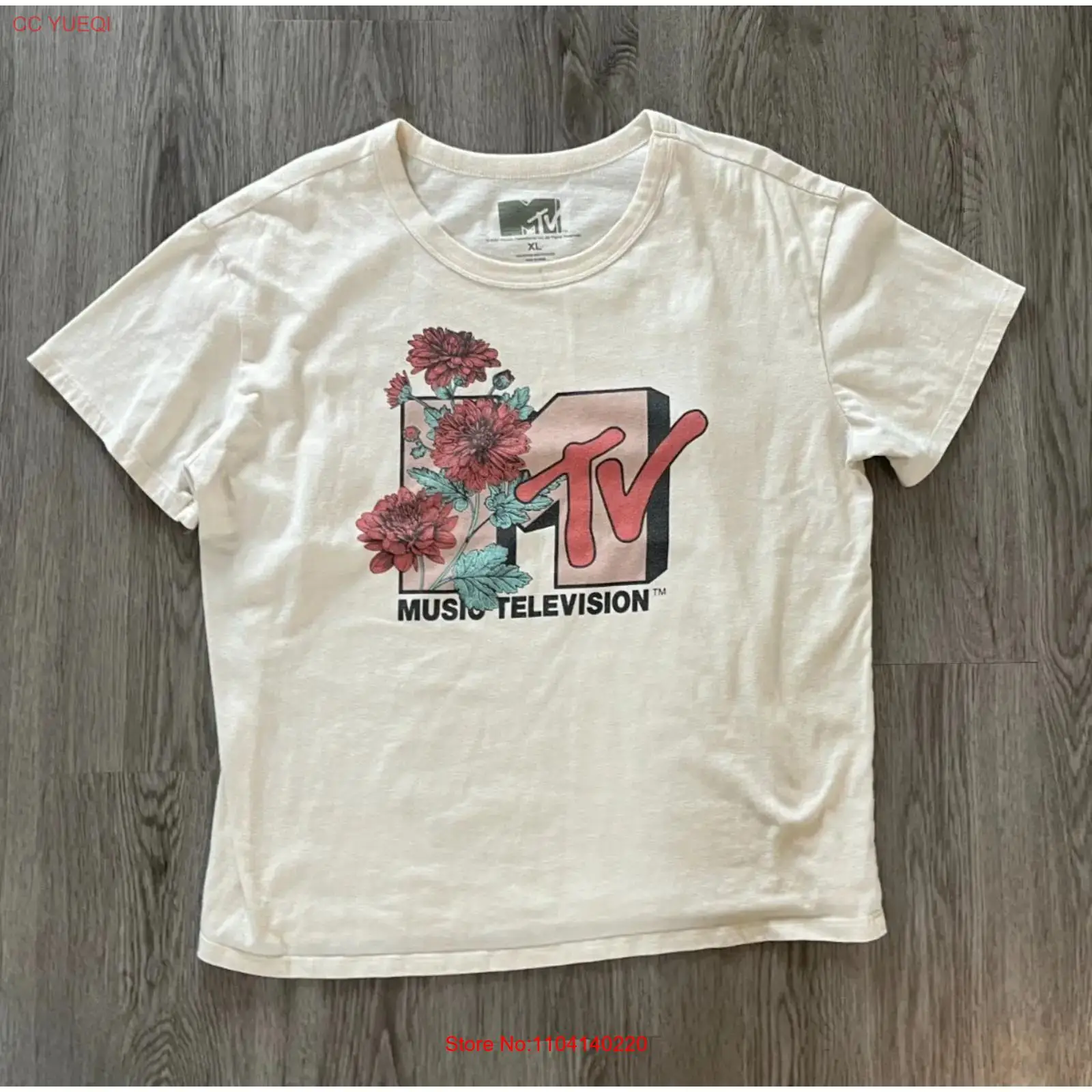Xl Men'S Fashion - MTV Music Television T-Shirt mit Blumenmuster,