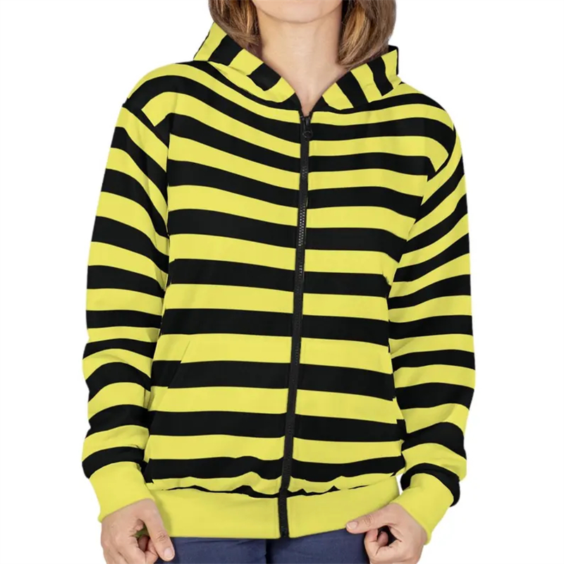 Men'S Fashion Essentials 2025 - 2025 Essentials Kapuzenpullover mit Reißverschluss, gestreift,