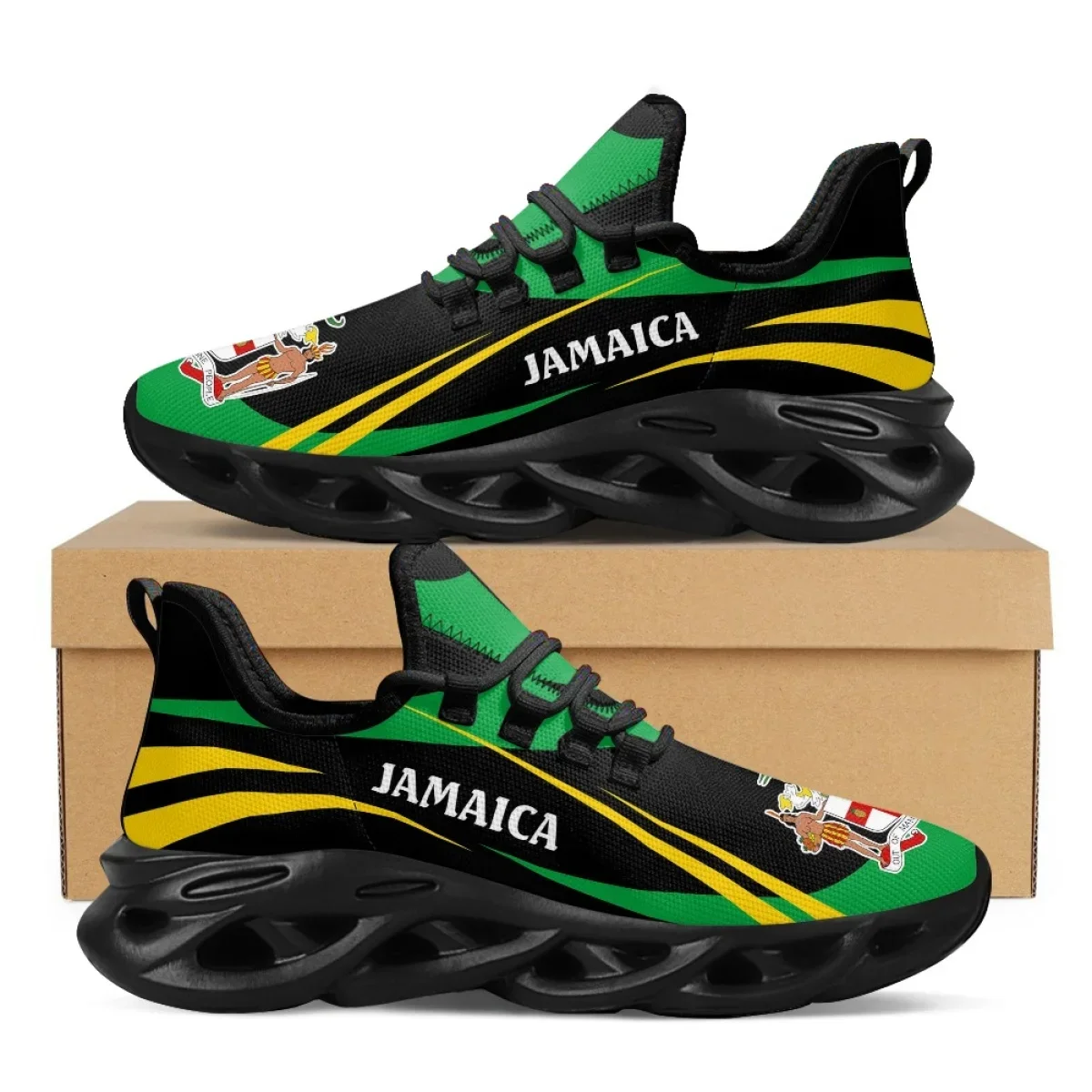 Men'S Fashion Running Shoes - Jamaika Flagge Drucken Schuhe Männer Turnschuhe