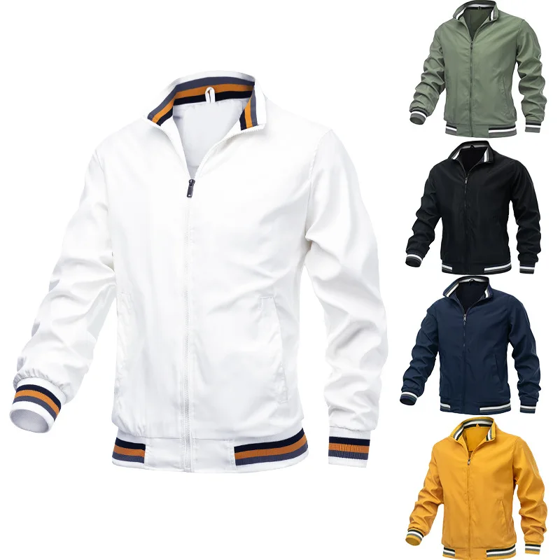 Mens Fashion Bomber Jacket - Frühling Herbst Bomber Jacke Männer Schwarz