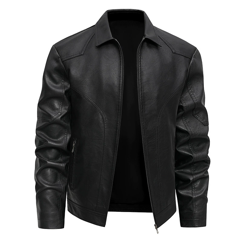 Mens Fashion Bomber Jacket - Männer Herbst Winter Mäntel Pu Leder