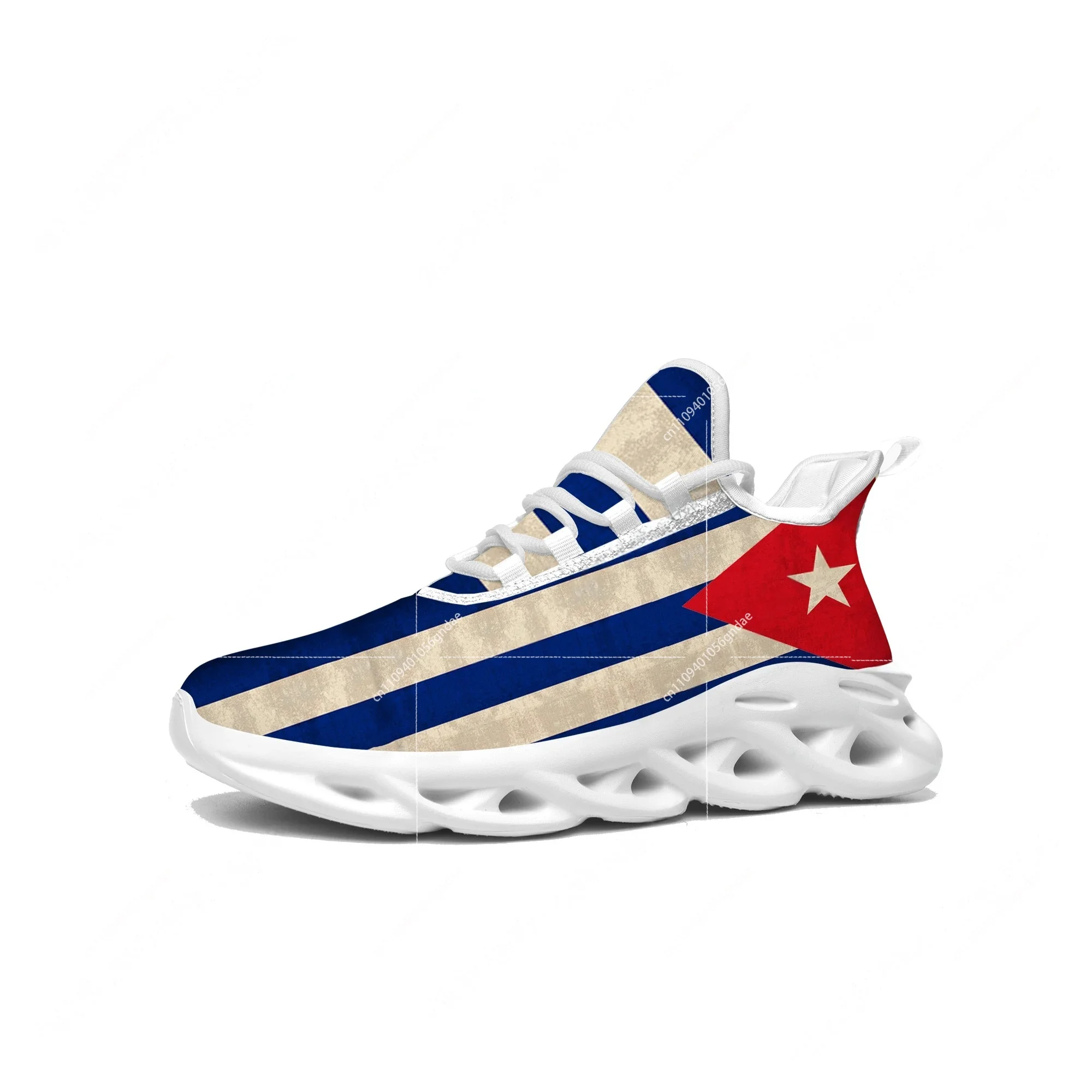 Men'S Fashion Running Shoes - Cuban Flag Flats Sneakers für Herren