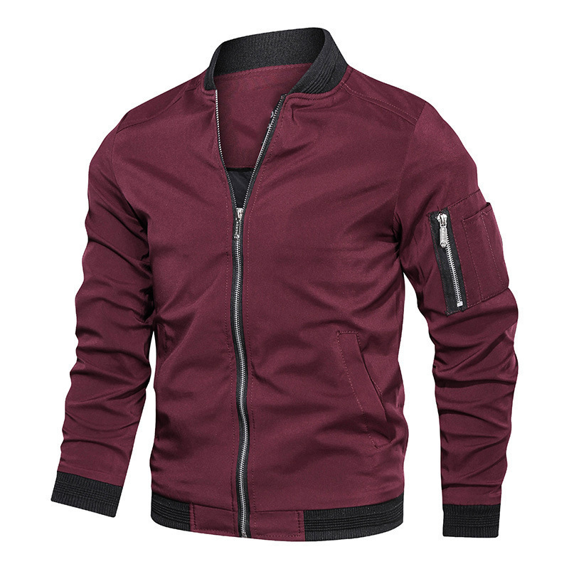 Mens Fashion Bomber Jacket - Frühlings- und Herbst-Windjacke für Herren, leichte