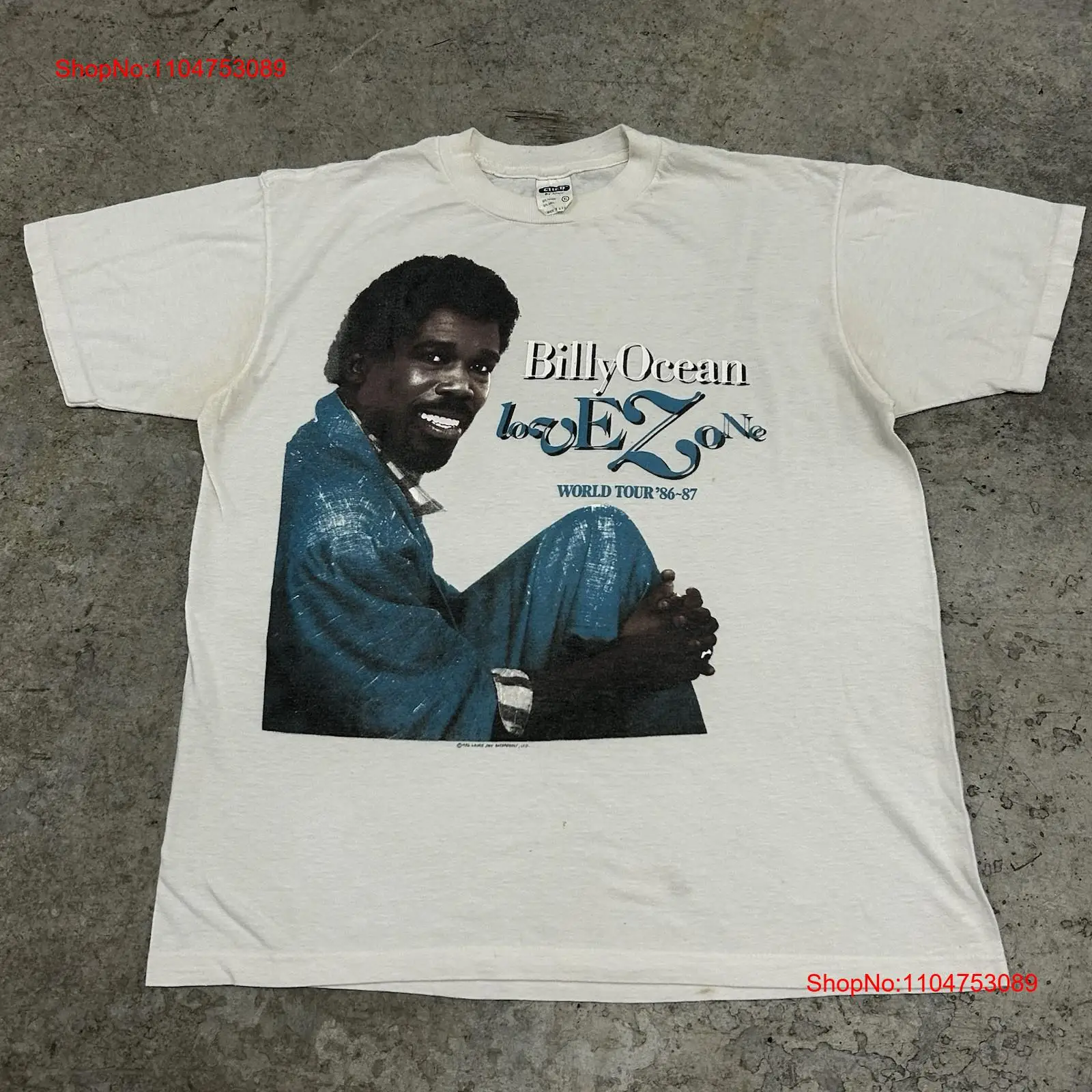 Xl Men'S Fashion - Vintage 80er Billy Ocean Band T-Shirt