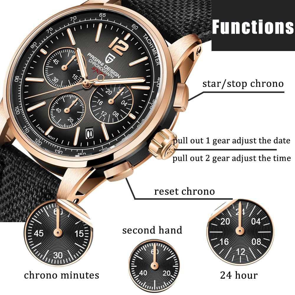 Men'S Fashion Luxury Brands - PAGANI DESIGN Neue Herrenuhr 41mm Chronograph