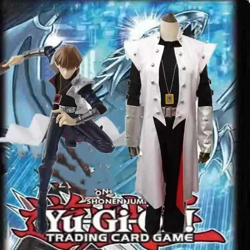 Trench Coat Men - Seto Kaiba Anime-Spiel Cosplay-Kostüm Halloween Mittelalterlicher