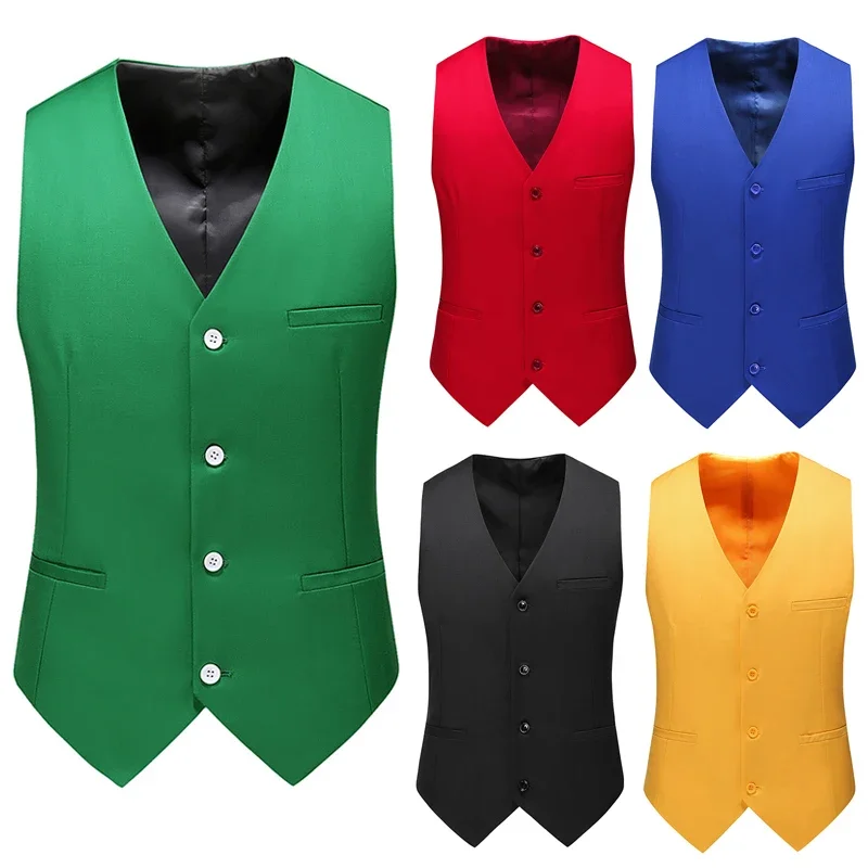 Formal Waistcoat Vest - 17 Farben Boutique Mode Lässig Einfarbig