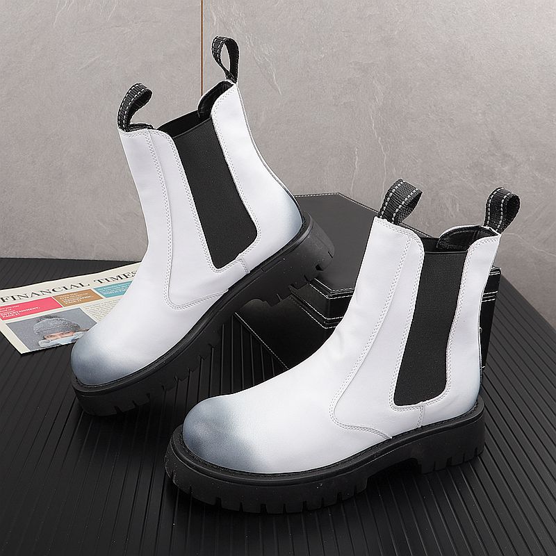 Men'S Fashion Luxury Brands - Herren Luxus Mode Echtleder Stiefel Schwarz
