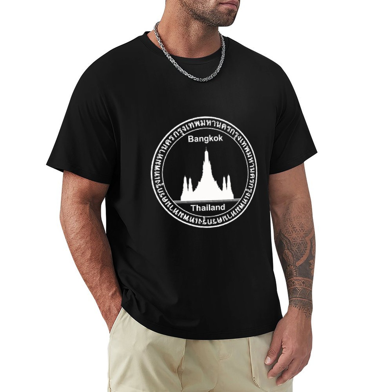 Mens Fashion Bangkok - Bangkok Thailand Reisepass-Stempel Reise-T-Shirt Modisches Lässiges