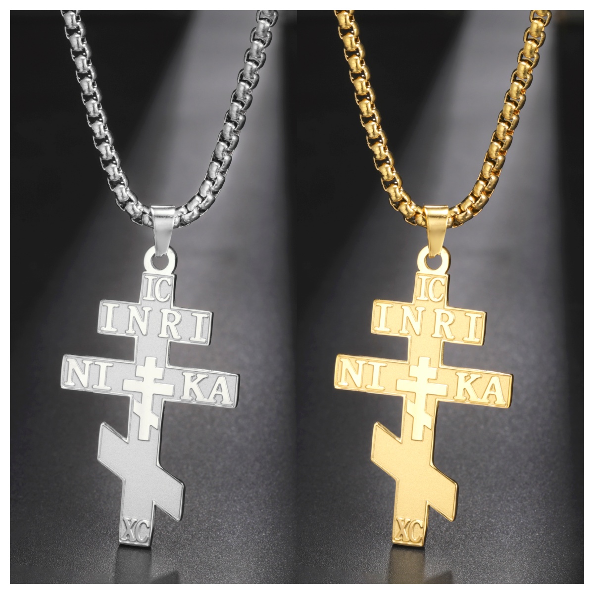 Men'S Fashion Easter - 1 Stück Jeshayuan Edelstahl-Kreuz-Halskette für Damen