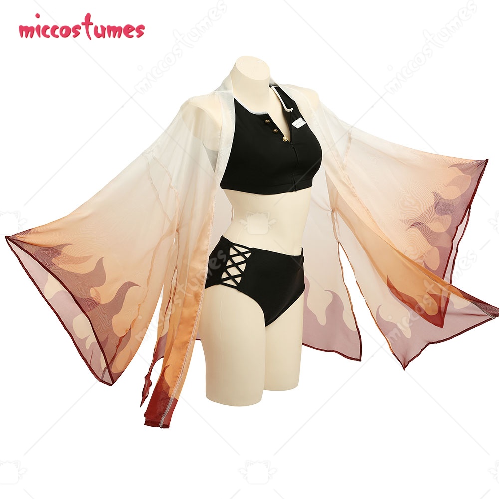 Formal Waistcoat Vest - HAIKYUU Badeanzüge mit Flammenmuster für Damen,
