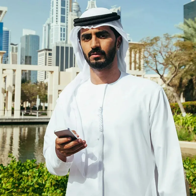 Dubai Men'S Fashion - 3pc muslimische Männer setzt Abaya Robe