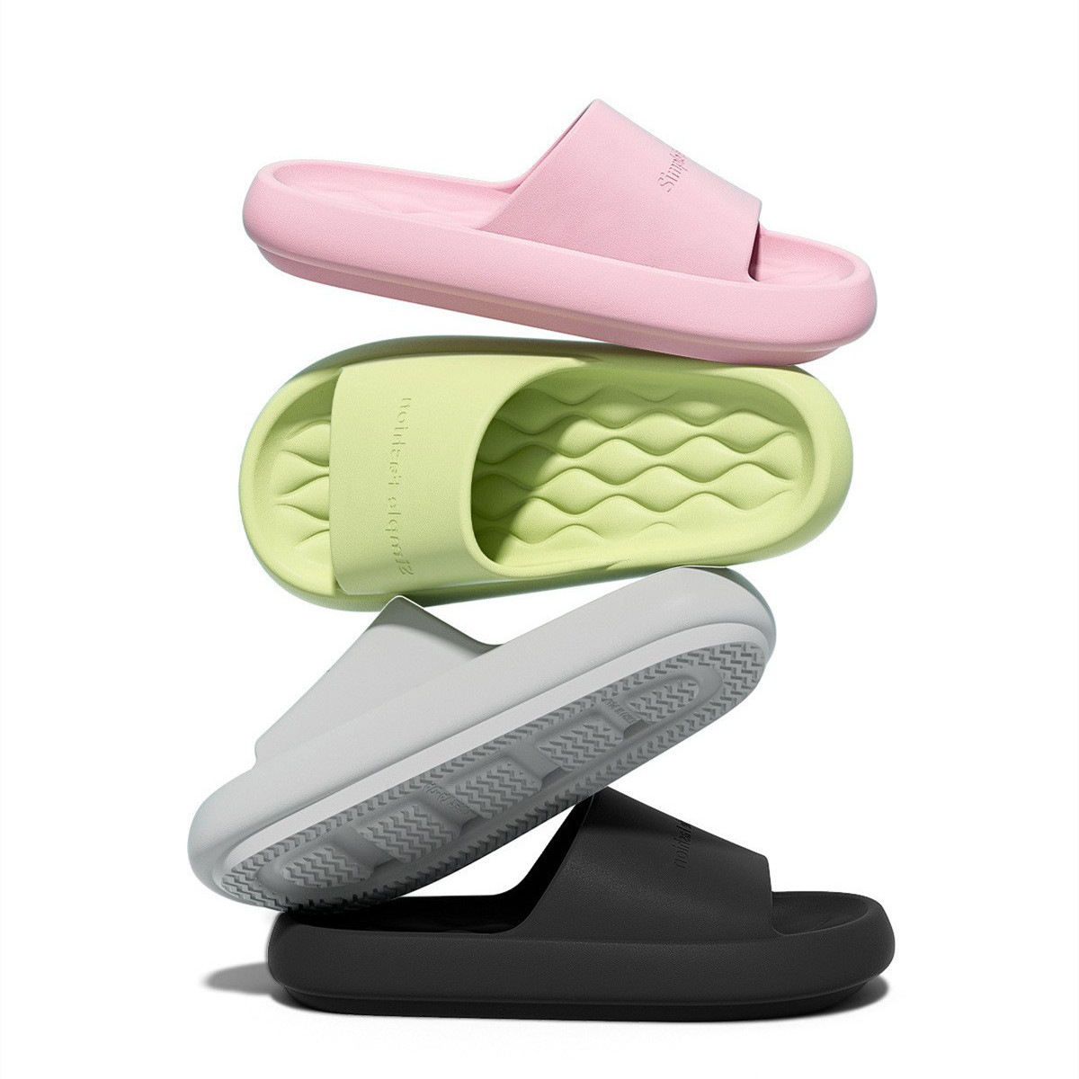 Mens Fashion Sandals - Damen- und Herren-Modepantoffeln: Sommerliche Casual-Plateau-Slides, Weiche