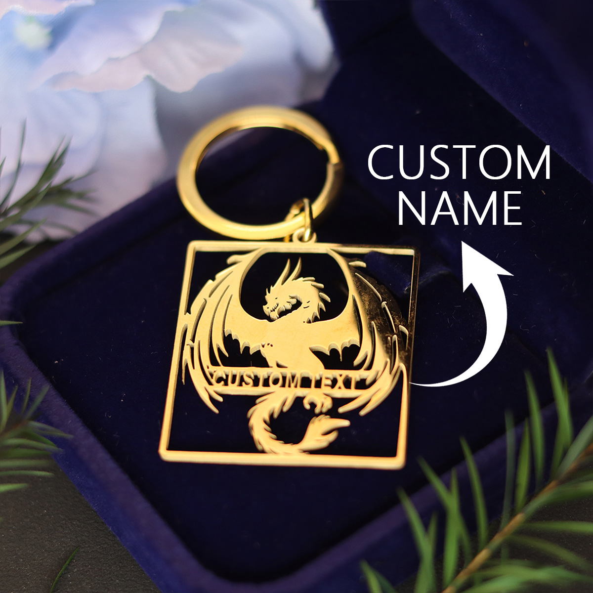 Men'S Fashion Gold Chain - QIAMNI Maßgeschneiderter Punk Magic Dragon Schlüsselanhänger