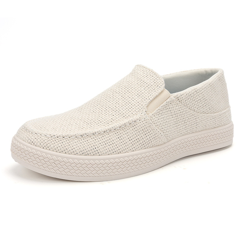 Men'S Fashion Loafers - Herren Leinen Slip-On Loafer Atmungsaktives Gewebtes