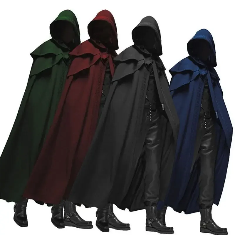 Trench Coat Men - Herren Mönchskostüm Mittelalterliches Vintage Gothic Outfit