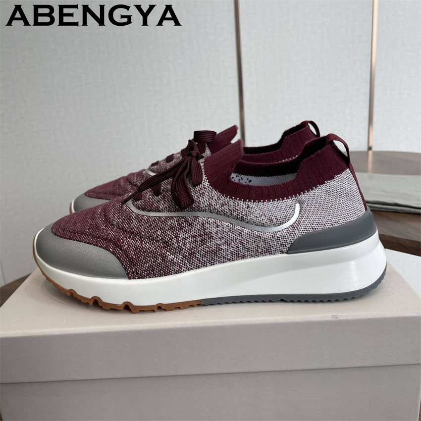 Men'S Fashion Loafers - Neue mehrfarbige gestrickte Loafer-Schuhe für Herren,
