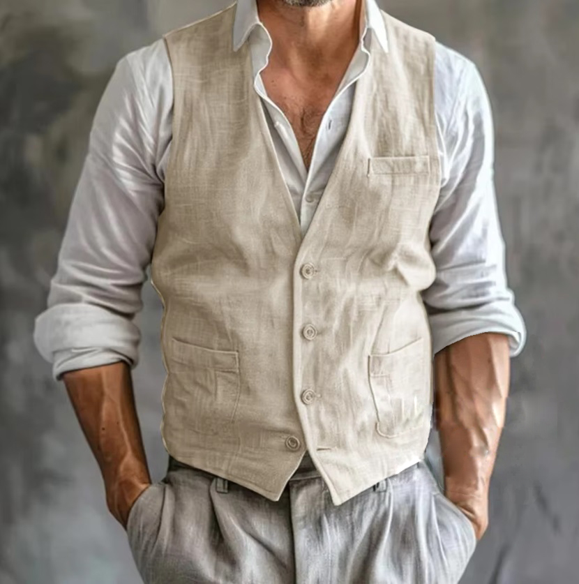 Herren-Leinenweste, Sommer-Män – Formal Waistcoat Vest Bewertung und Preis