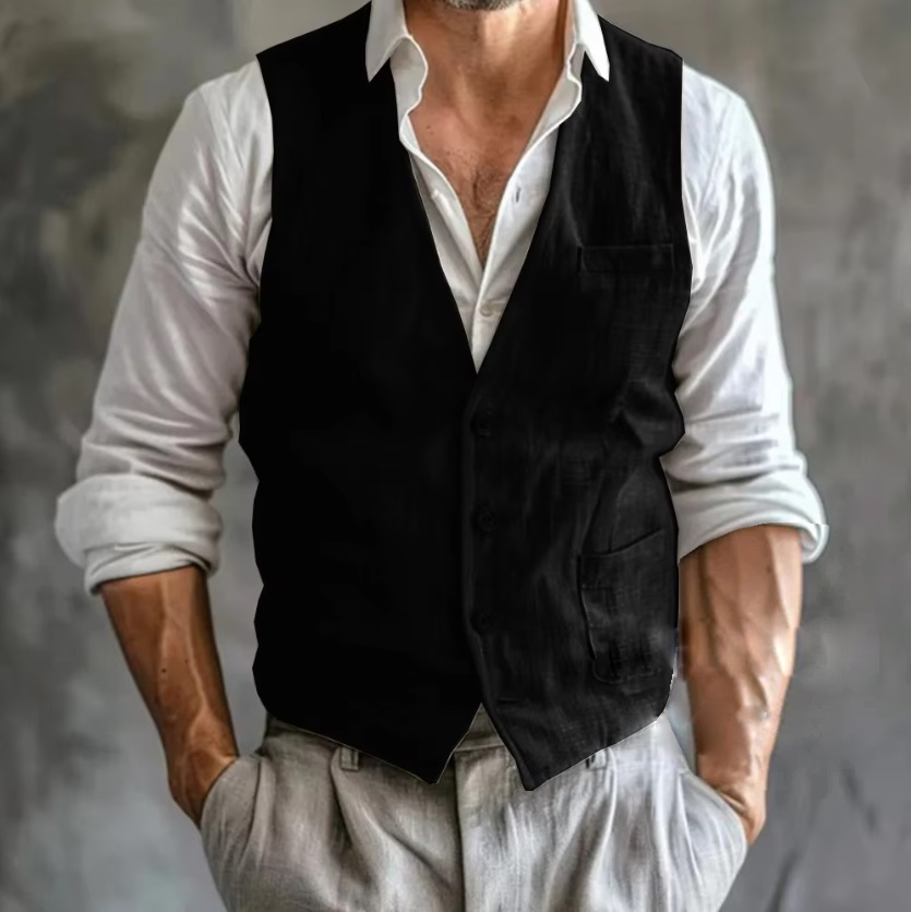Herren-Leinenweste, Sommer-Män – Formal Waistcoat Vest Bewertung und Preis