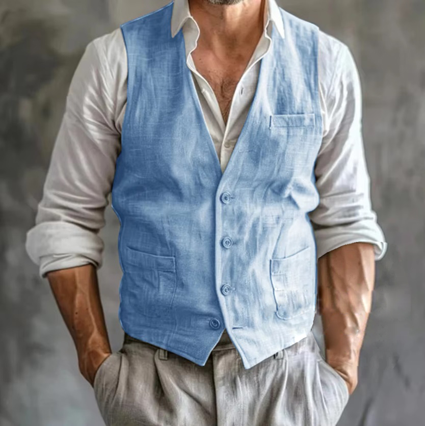Herren-Leinenweste, Sommer-Män – Formal Waistcoat Vest Bewertung und Preis