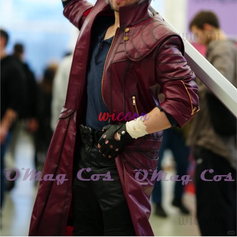 Dante Cosplay Roter Langer Tre – Trench Coat Men Bewertung und Preis