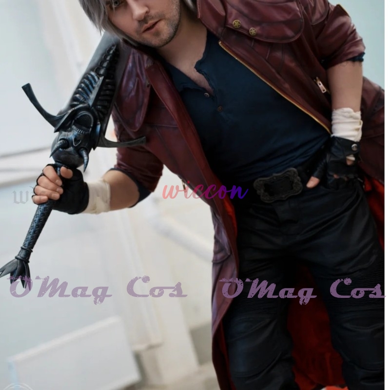 Dante Cosplay Roter Langer Tre – Trench Coat Men Bewertung und Preis