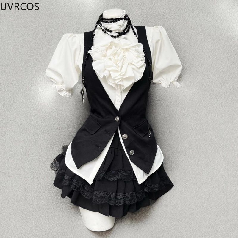 Y2k Ästhetisches Sweet 3-teili – Formal Waistcoat Vest Bewertung und Preis