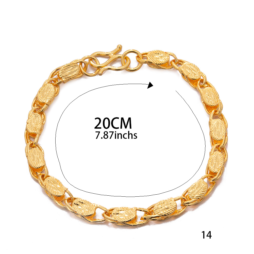 20CM Trendy Gold Farbe Männer  – Dubai Men'S Fashion Bewertung und Preis