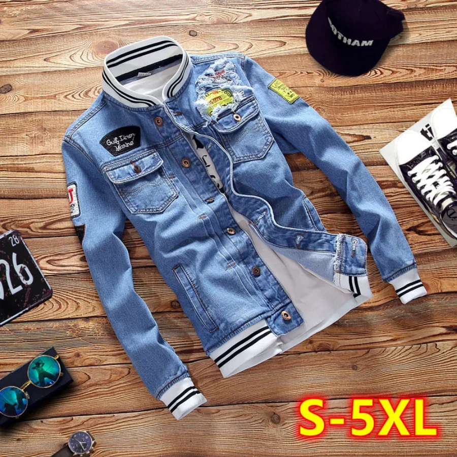 Neue 2026 männer Denim Jacken  – Mens Fashion Bomber Jacket Bewertung und Preis