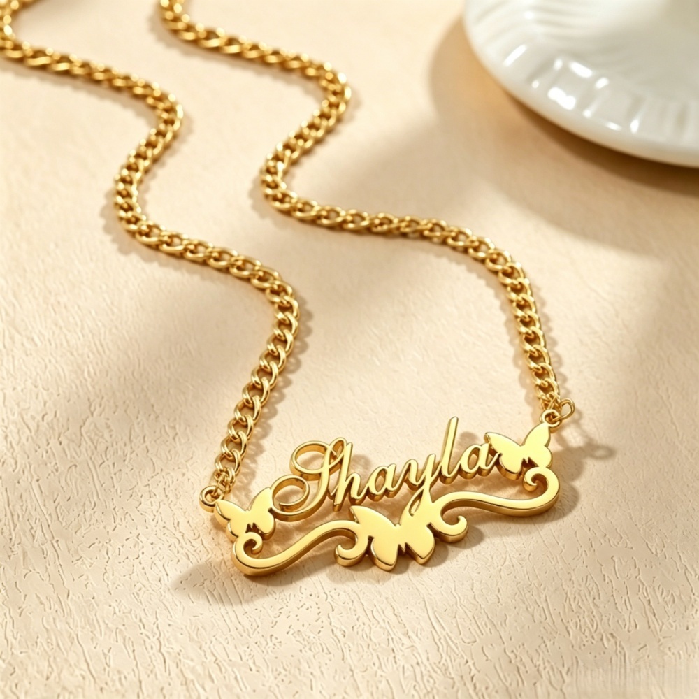 Personalisierte große Namensan – Men'S Fashion Gold Chain Bewertung und Preis