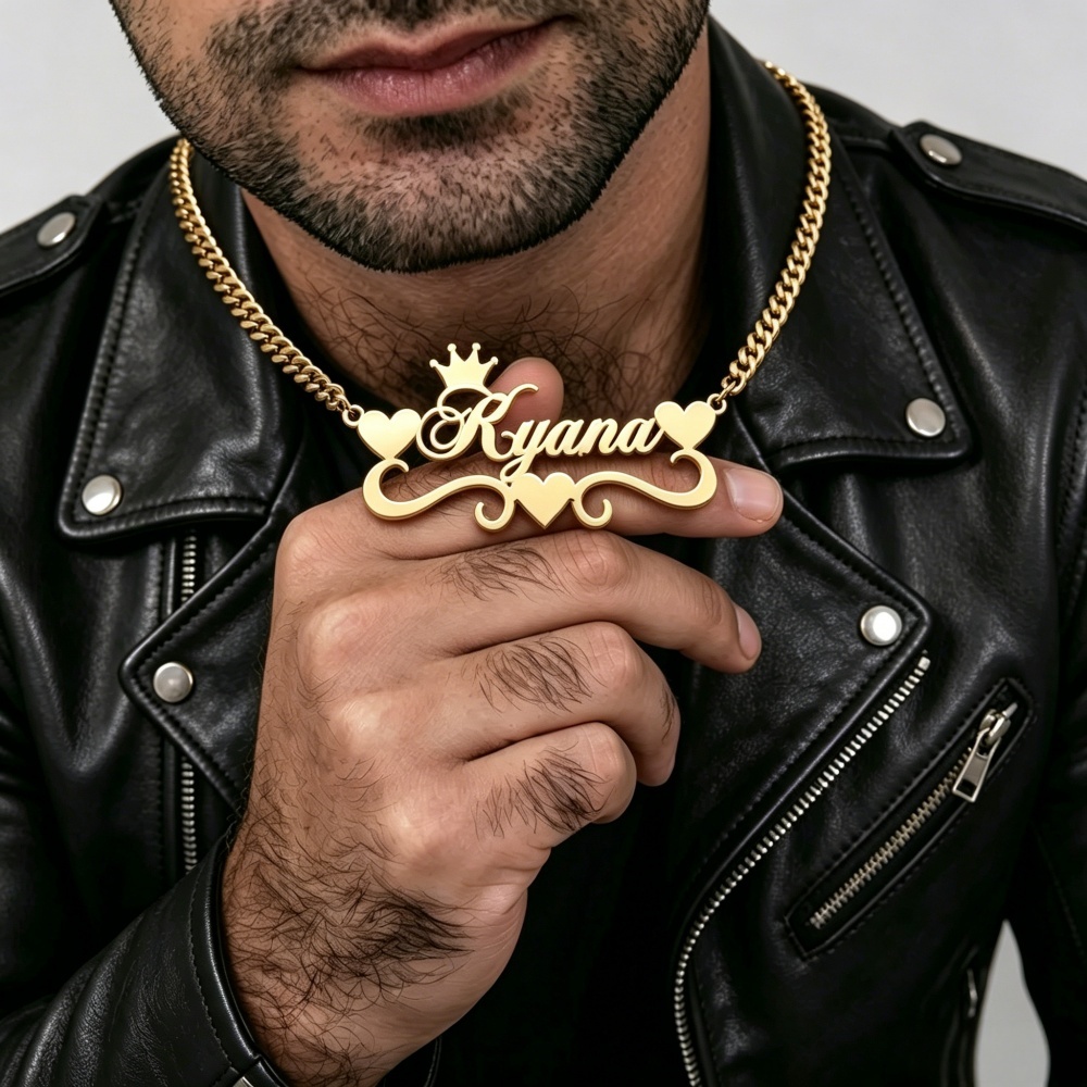 Personalisierte große Namensan – Men'S Fashion Gold Chain Bewertung und Preis