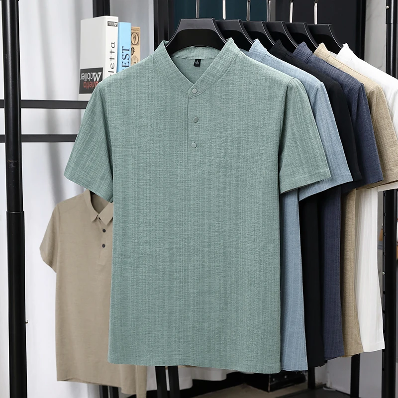 Herren-Hemden mit Stehkragen u – Linen Shirt Summer Bewertung und Preis