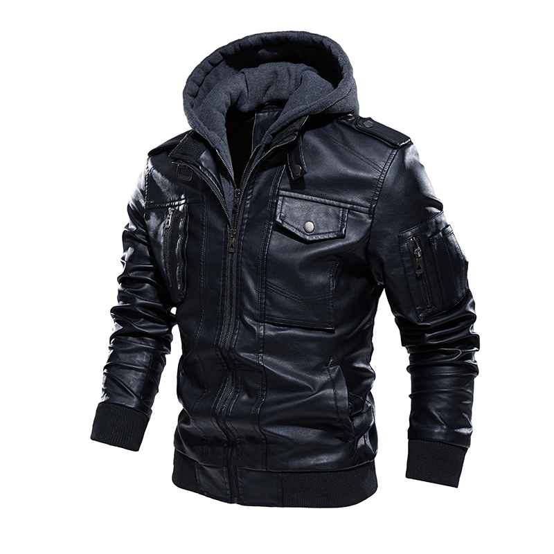 Motorrad Leder Jacke männer Pl – Mens Fashion Bomber Jacket Bewertung und Preis