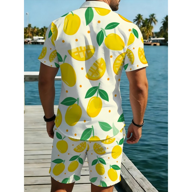 Herren Leinen-Print Kurzarmhem – Linen Shirt Summer Bewertung und Preis