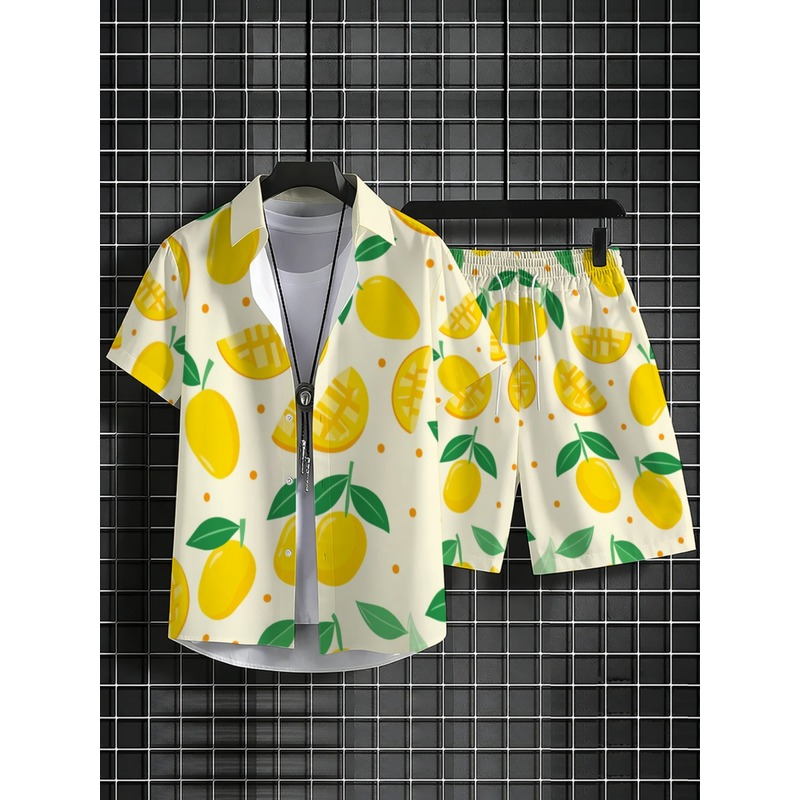 Herren Leinen-Print Kurzarmhem – Linen Shirt Summer Bewertung und Preis