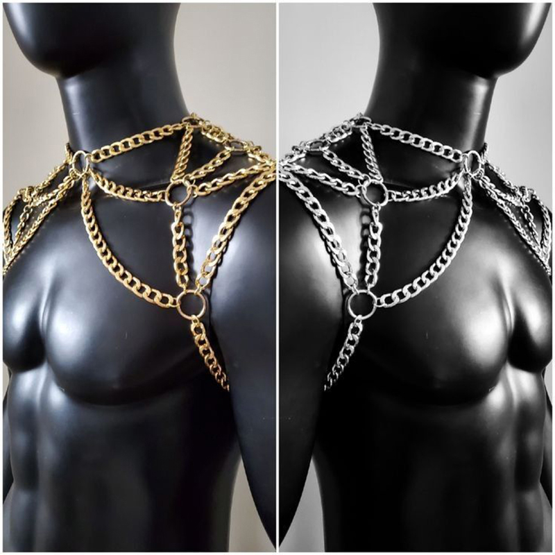 Punk Männer Schulter Körper Ke – Men'S Fashion Gold Chain Bewertung und Preis