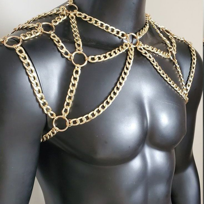 Punk Männer Schulter Körper Ke – Men'S Fashion Gold Chain Bewertung und Preis