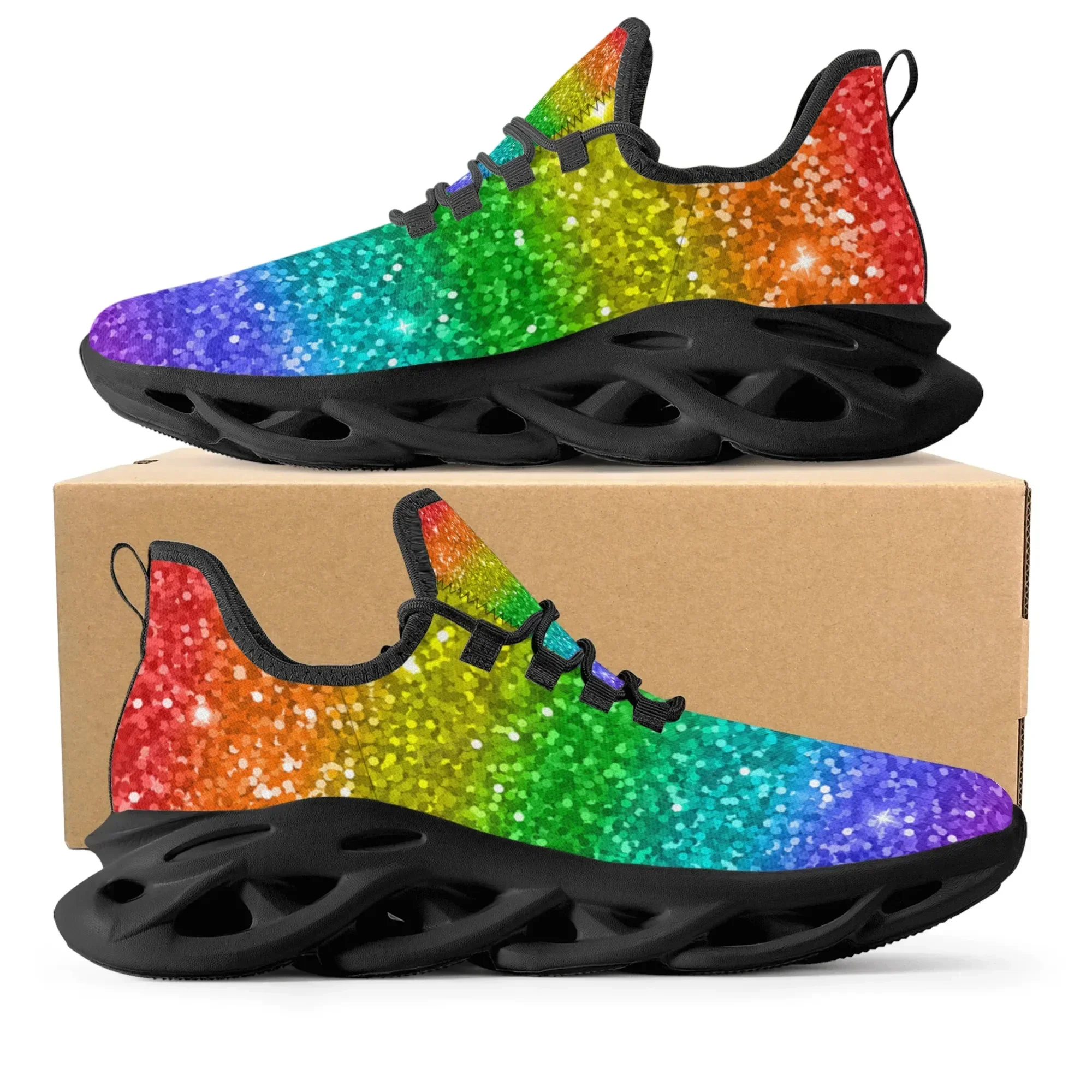 Buntes Regenbogen-Design, modi – Men'S Fashion Running Shoes Bewertung und Preis