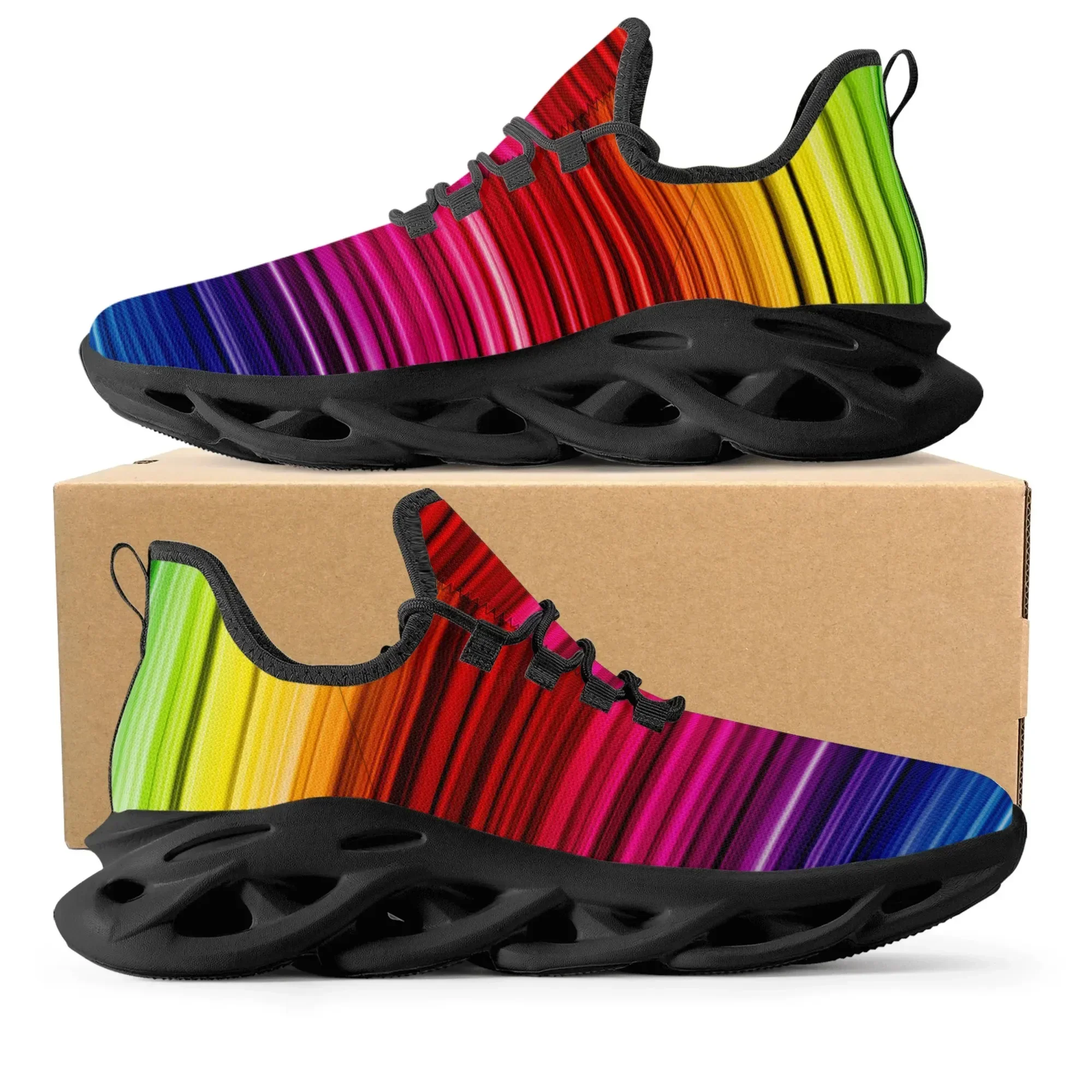 Buntes Regenbogen-Design, modi – Men'S Fashion Running Shoes Bewertung und Preis