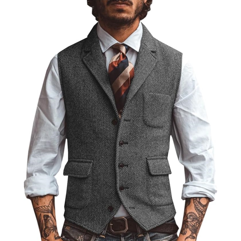 Neue Herrenweste mit V-Ausschn – Formal Waistcoat Vest Bewertung und Preis