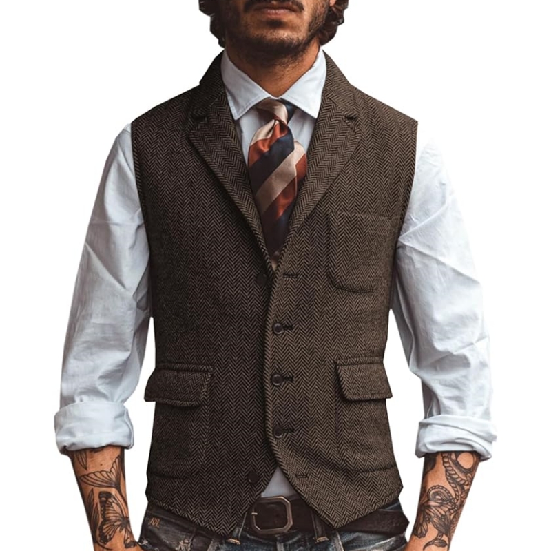 Neue Herrenweste mit V-Ausschn – Formal Waistcoat Vest Bewertung und Preis